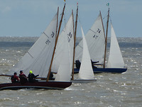 Regatta met 'Broads one design' klassieke bootjes