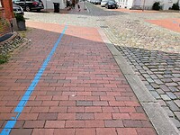 Blauwe streep?
