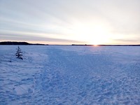 Vastgevrozen meer Lahdenperä