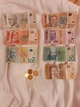 Servische dinar met munt