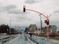 Opvallend verkeerslicht rood