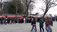 Ellenlange wachtrij voor Hagia Sophia Moskee