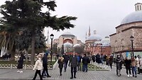Blauwe en Hagia Sophia Moskee