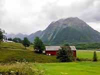 Typische bruin-rode huisje