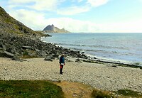 Aankomst keienstrand