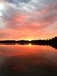 Knalrode zonsondergang