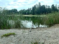 Vislijn aan het meer Kilpiljärvi