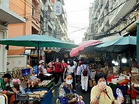 Drukke marktstraat