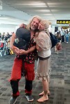 Met Tina op luchthaven Don Muang