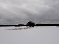 Vastgevrozen meer