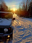 Jimny opwarmen in de zon