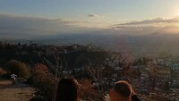 Prachtig zicht over de Alhambra en de oude stad van Granada