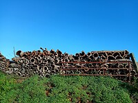Zongedroogde stukken kurk