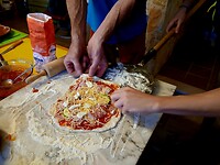 Zelfgemaakte pizza's