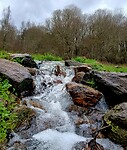 Rivier scheidt het Romeins complex met de thermale baden