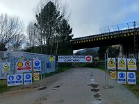 Weg naar 'Caldas do Muiño da Veiga' afgesloten