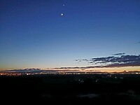 Zaragosa na zonsondergang