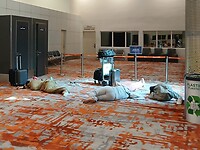 Deze luchthaven tenminste tapijt om op te liggen