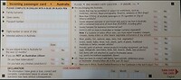 Incoming Passenger Card A