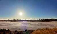 Zoutmeer, uitgedroogde meer met zoutkorst
