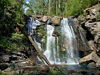 Voor de waterval