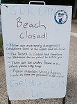 Beach closed!