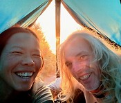 Zonsondergang in tent