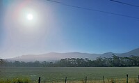 Mountains in de avondgloed