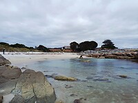 Strand waar de Koala-rots staat