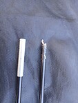 Uiteinde ontbreekt, inox buisje