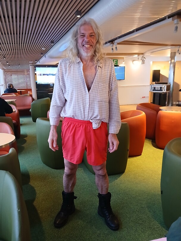 Laurens zijn ferry-outfit