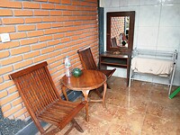 Ons terras met wasrekje
