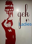 Vrouwentoilet luchthaven wordt benadrukt dat vrouwen...