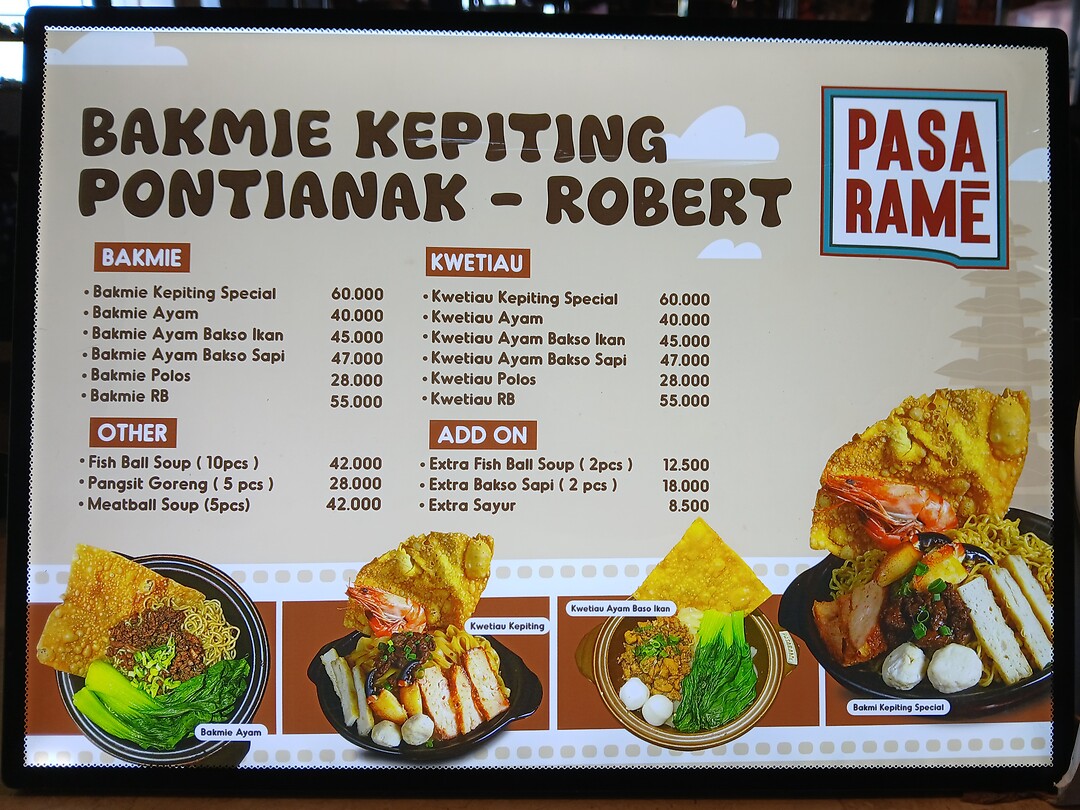 Bakmie Kepiting Pontianak - Robert
