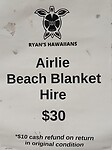 $30 om een stranddoek te huren!?!?