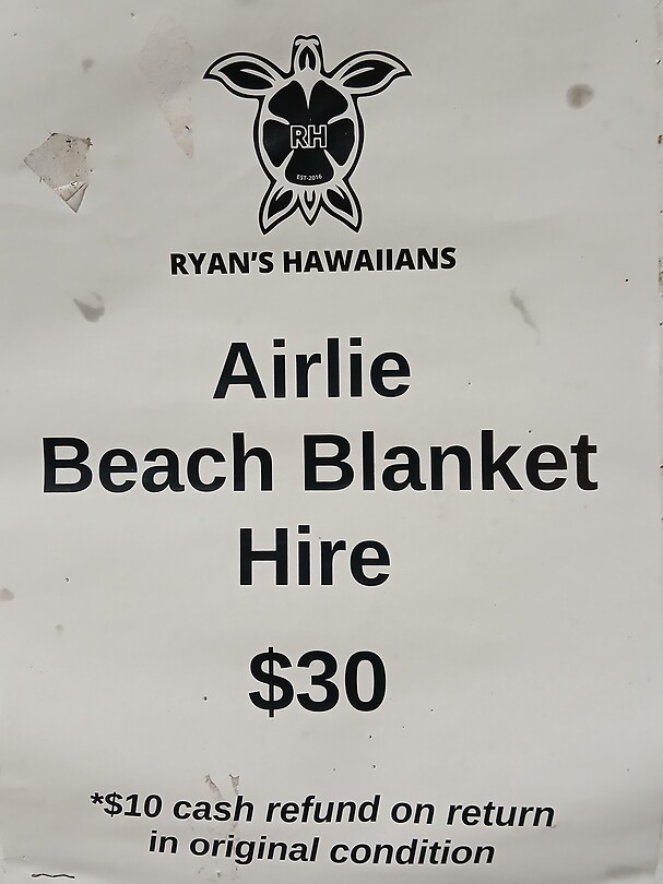 $30 om een stranddoek te huren!?!?