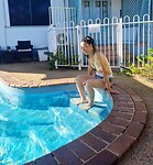 Afkoelen met eerst voetjes in water
