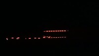Kerstverlichting van de road train