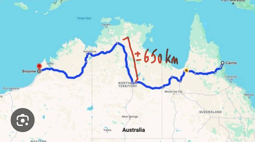 Savanah Way, totaal 3700km