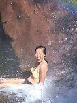 Moeilijk om onderaan de waterval te blijven zitten
