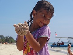genieten met zand