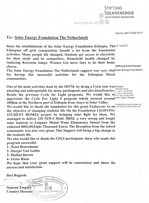 Letter SEF ETH about CFL5