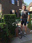 Peter is klaar voor de tocht met GoPro in Stiphout