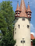 Toren bij de stads muur van Lindau