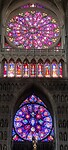 Prachtig roosvenster in de kathedraal van Reims