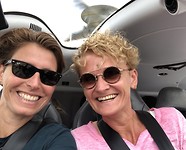 In de helikopter