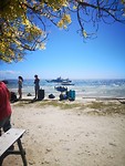 De baai waar de ferry op me lag te wachten
