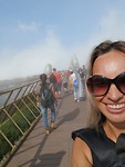 Golden bridge in the mist