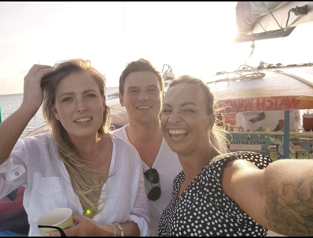 Met Avelien en Rens op de boot