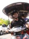 Small helmet guy...
